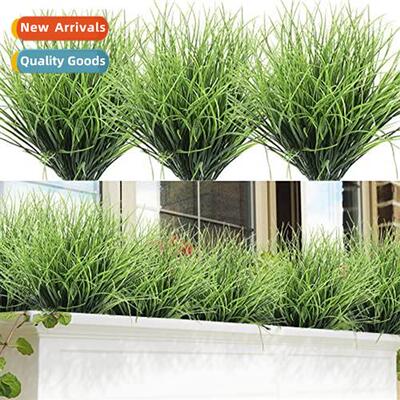 Artificial Grass Plants Fake Shrubs Plastic Wheatgrass 7 For