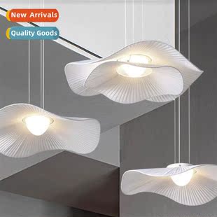 Scinavian ins bedroom pleated fabric light fixtures simple m