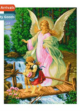 New full embroidery hmade simple Madna  Child cross stch liv