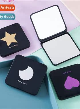 Small mirror portable cute mini makeup mirror double-sided p