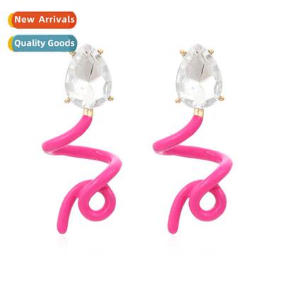 Persalized twisted spiral stud earrings versatile geometric