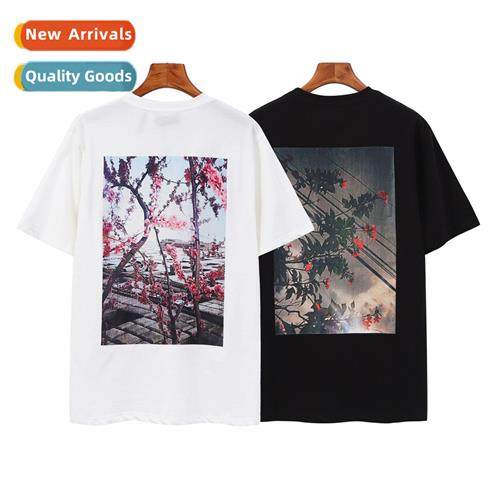 FOG ESSENTIALS Repeat Line Floral Oil Painting Short Sleeve