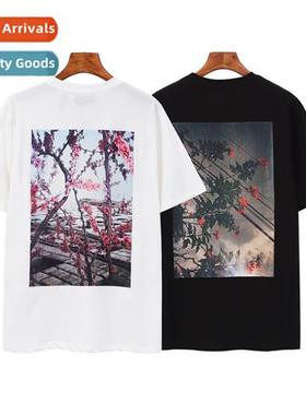 FOG ESSENTIALS Repeat Line Floral Oil Painting Short Sleeve