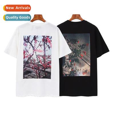 FOG ESSENTIALS Repeat Line Floral Oil Painting Short Sleeve