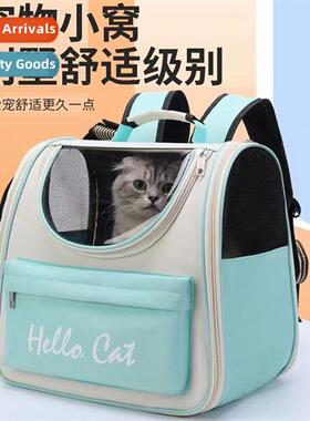 Transparent Half Round Window Cat Bag Cat Shoulder Backpack