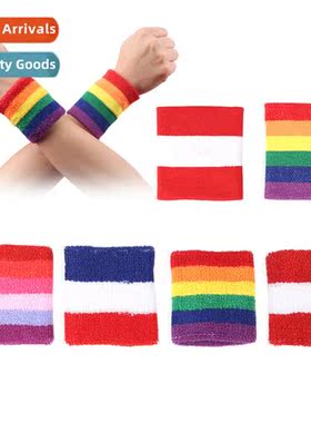 Rainbow Wrist ProtectorsSportsOutdoorBadmintFnessSweat Absor