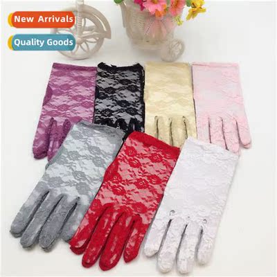 Summer sunscreen short gloves lace female bridal ceremial ou
