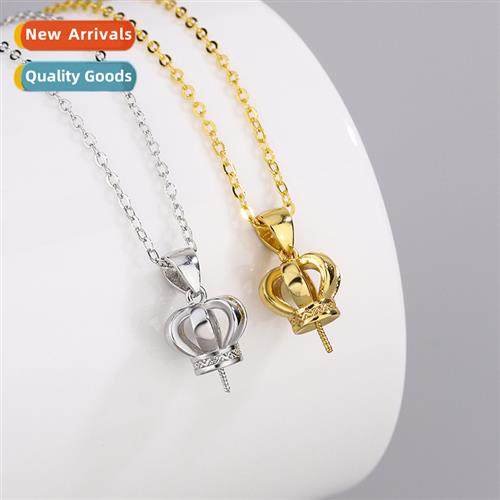 Jewelry pearl bracket crown small pendant empty bracket copp