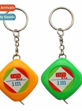 Cvenient mini keychain 1 meter steel tape measure gift ruler