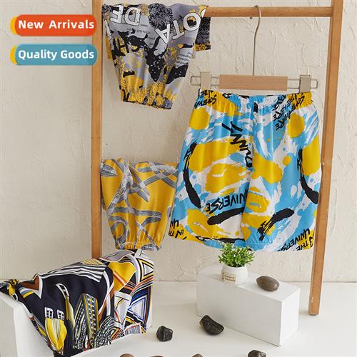 Summer thin childrens shorts boys and girls beach pants midd