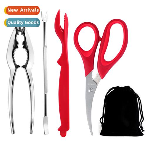 Seafood Tool Set Qualy Model Lobster Crab Tool Walnut Holder