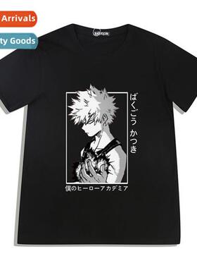 Anime My Hero Academia Bakugo Katsumi Printed Short Sleeve T