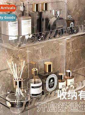 Acrylic bathroom shelf bathroom toilet no punch wall mounted