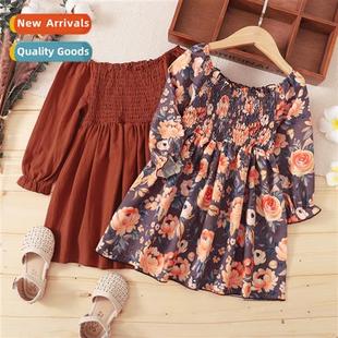 new fashi sleeved childrens 2022 fall spring Girls