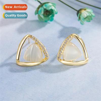 n senior   micro-set earrings female retro cats eye ste earr