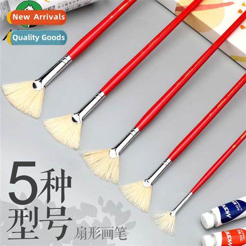 Pig bristle fishtail fan brush fishtail fan brush oil painti