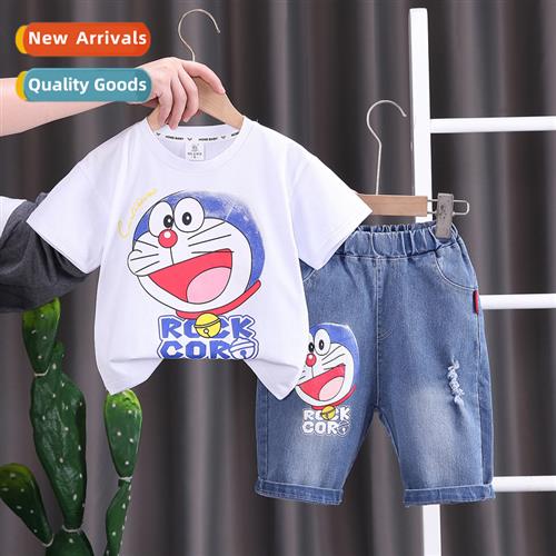 New childrens dress clos baby carto short-sleeved boys summe