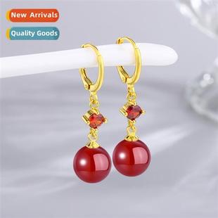 jadee agate carnelian earrings women Natural for green