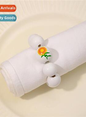 Fashi new sunflower napkin ring hotel table napkin buckle si