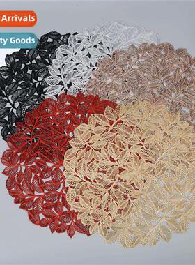 2021 new PVC hot stamping placemats Lou hollow placemats tab