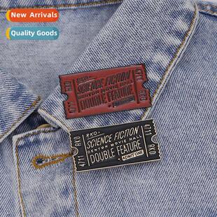 Brooch Europe and  Uned States retro movie tickets tickets c