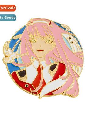 Anime darling natial team 02 peripheral metal brooch badge C