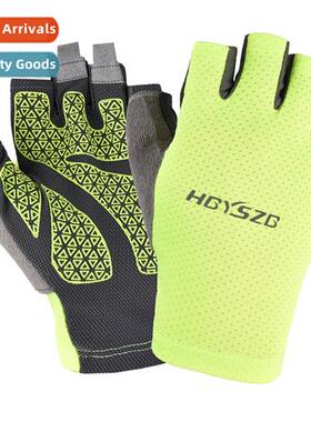 Spring  summer men  women riding half finger gloves sunscree
