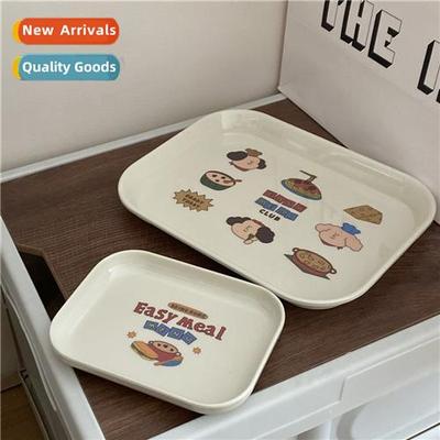 Korea ins cute carto breakfast plate tray desktop snacks sto