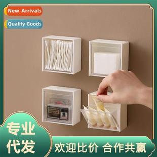 Wall Mounted Cott Swab Organizer No Punch Makeup Remover Cot