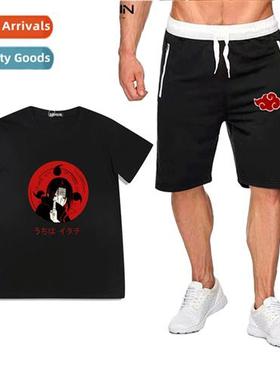 Japan anime Naruto Uchiha Weasel printed short-sleeved T-shi