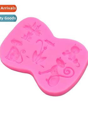 DIY Baking 5 holes cat silice mould Aroma Ste Flip Chocolate