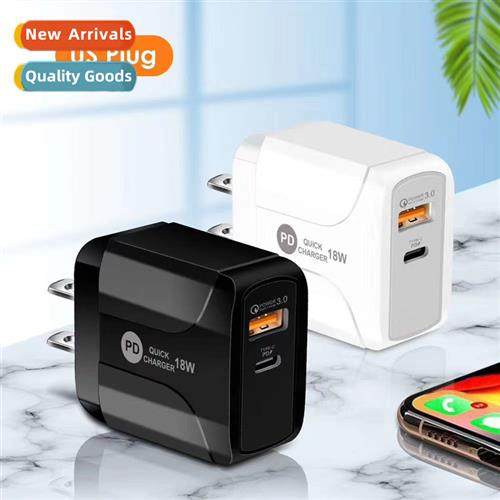 PD 18W+QC3.0 Cell Phe Fast Charger Smart PD Port+QC3.0 Fast
