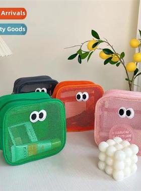 New three-dimensial large-capacy mesh mesh makeup wash bag d