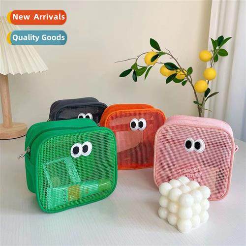 New three-dimensial large-capacy mesh mesh makeup wash bag d