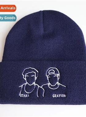 DOLAN TWINS Ethan Grays Kn Hat Fall  Winter Ski Hat Pullover