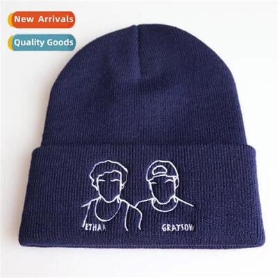 DOLAN TWINS Ethan Grays Kn Hat Fall  Winter Ski Hat Pullover