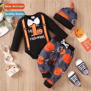 Halloween winter printed letters new 2022 fall Girls