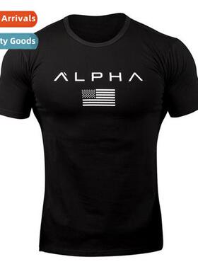 New muscle fness clothing mens t-shirt mens sports running t