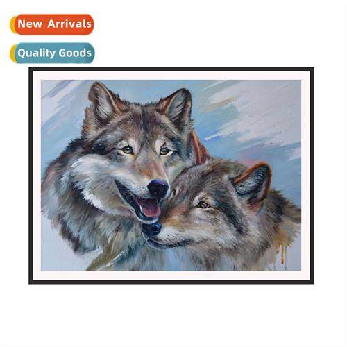 Diamd painting new DIY colorful wolf full  diamds round diam