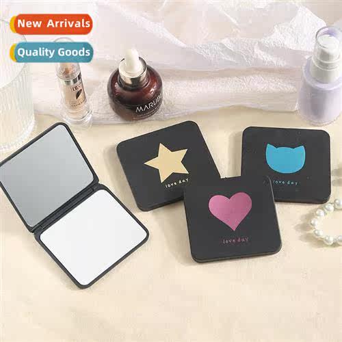 Small mirror portable mini makeup mirror double-sided portab