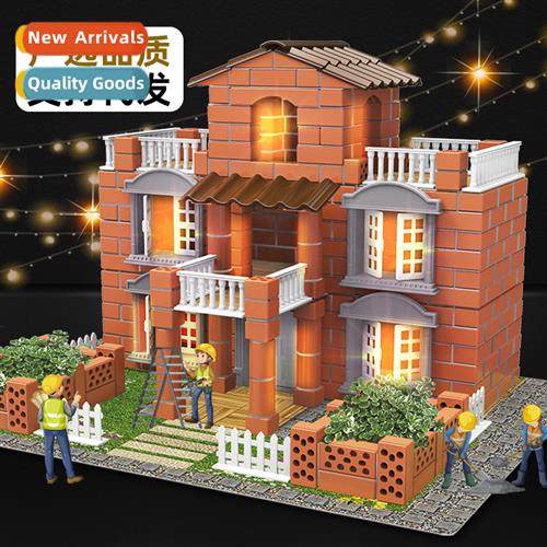 Mini ltle mas diy children build house toys house building h