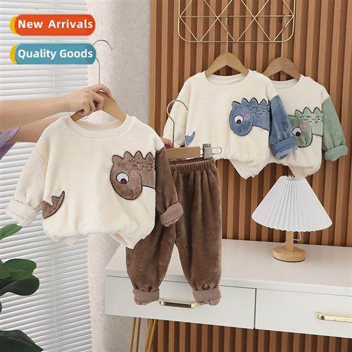 Childrens pajamas boys fall  winter coral velvet new small c