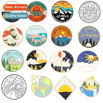 Daytime Set Combo Landscape Outdoor Travel Round Baked Lacqu