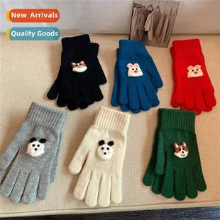 finger gloves cute ridin students five winter Carto fall