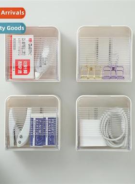 Wall-mounted storage boxes household no-punch flip lid stora