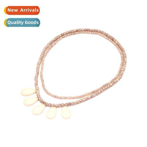 New teardrop shaped resin stacking necklace ZA bohemian mult