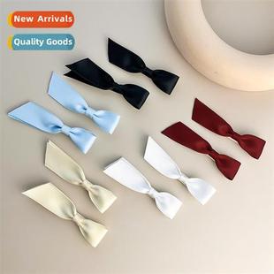Bow hair clips cute girl Korean side clip broken hair bangs