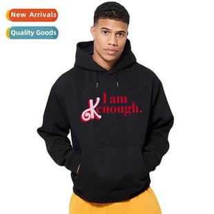 Movie Barbie Print Slouchy Sweatshirt Ken Hooded