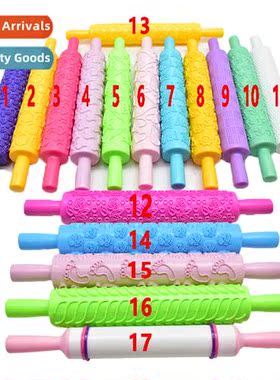 DIY Baking 13 kinds  Flower Stamping Rolling Pin Flower Pres
