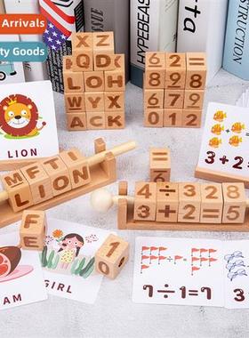 Wooden number letter puzzle word puzzle early childhood educ